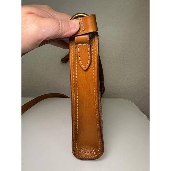 Frye Melissa Artisan Zip Crossbody Sunflower Bag Tooled Brown Western Boho NWOT - Picture 6 of 16